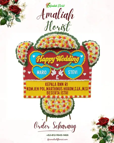 Papan Bunga Pernikahan Cengkir